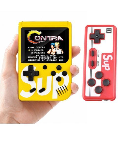 Портативна ігрова консоль SUP Game Box 400 ігор з джойстиком для 2 гравців &mdash; жовта 1034 фото