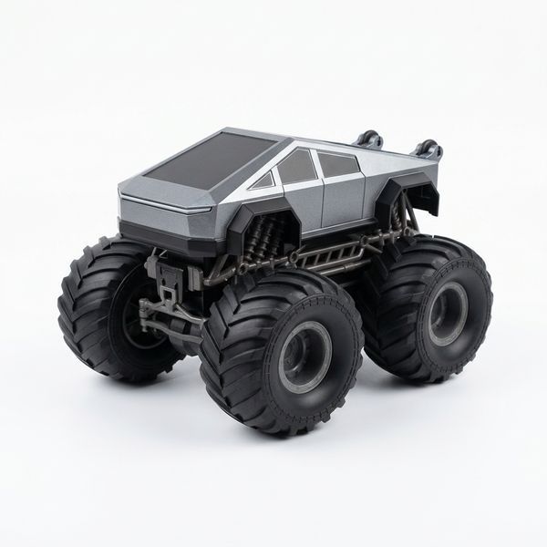 Детская радиоуправляемая машинка Cybertruck 4WD &mdash; водонепроницаемая амфибия для трюков на воде и суше 1041 фото