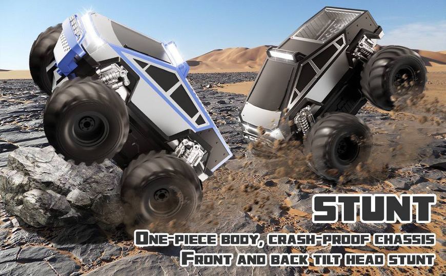 Детская радиоуправляемая машинка Cybertruck 4WD &mdash; водонепроницаемая амфибия для трюков на воде и суше 1041 фото